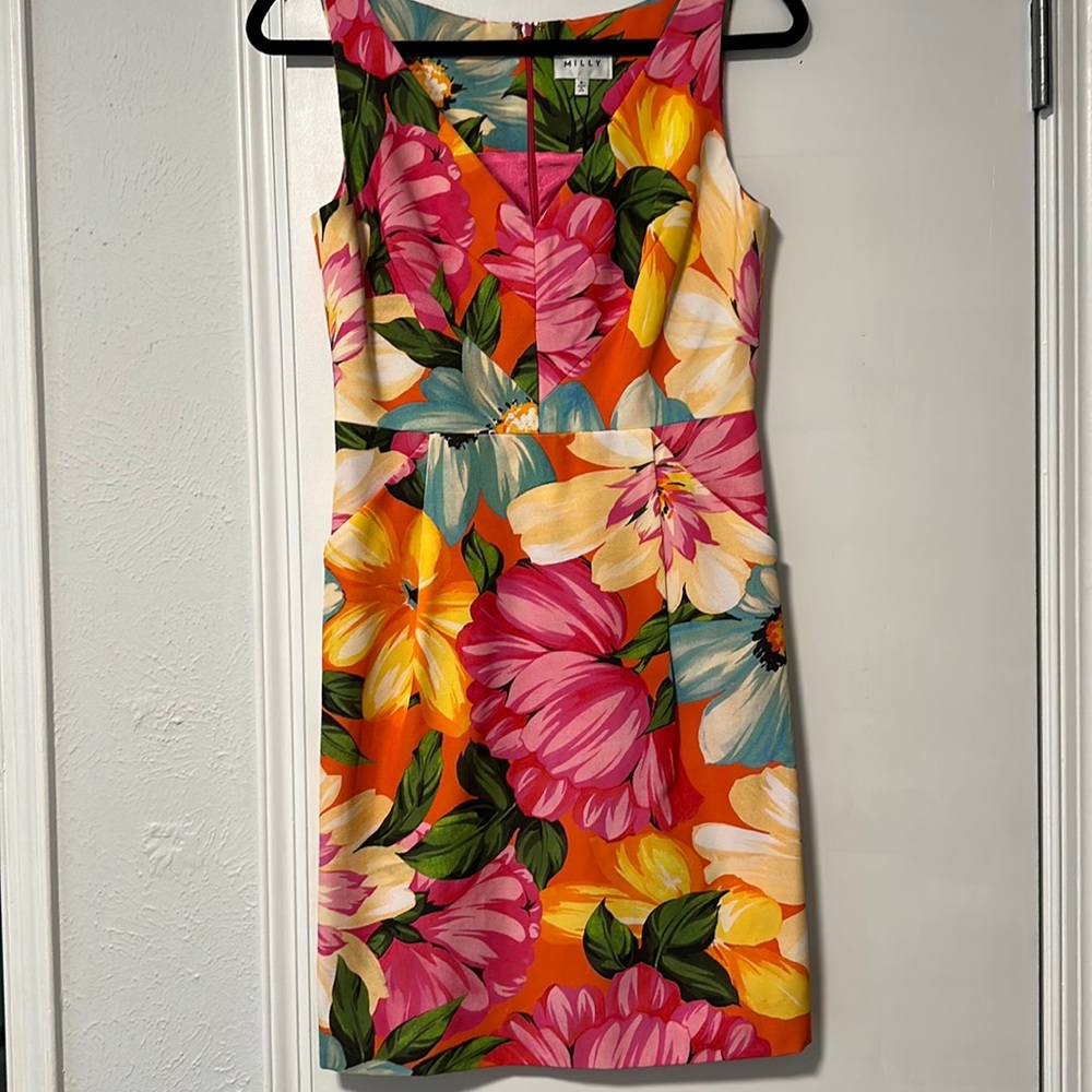 NWT Milly Tropical & Colorful Cocktail Dress - Size 4